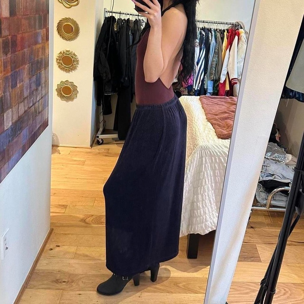 Chico's Deep Navy Maxi Skirt - Picture 3 of 5
